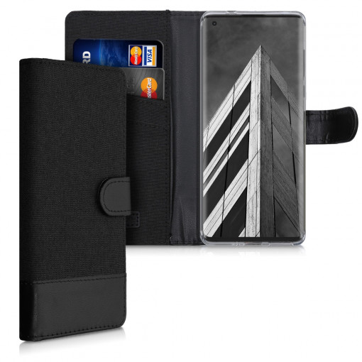 Husa pentru Motorola Edge Plus, Textil, Negru, 52832.01