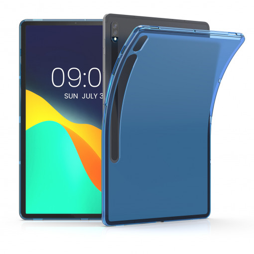 Husa pentru tableta Samsung Galaxy Tab S8 Plus/Galaxy Tab S7 Plus, Kwmobile, Albastru, Silicon, 52921.04