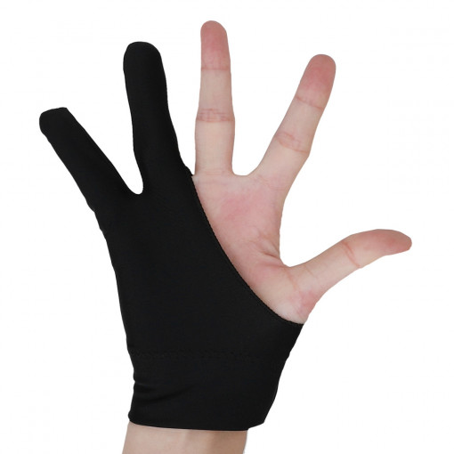 Manusa pentru desen pe tablete grafice, Kwmobile, Negru, Lycra, 51268.1.01