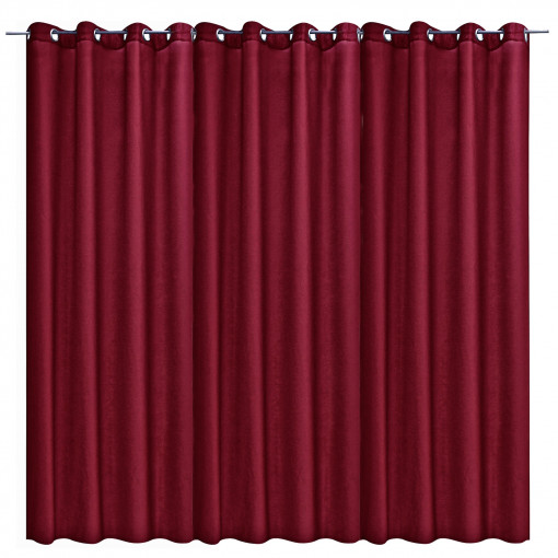 Perdea opaca Stella cu inele Jemidi, 300 x 245 cm, Bordo, Poliester, 55288.13.01