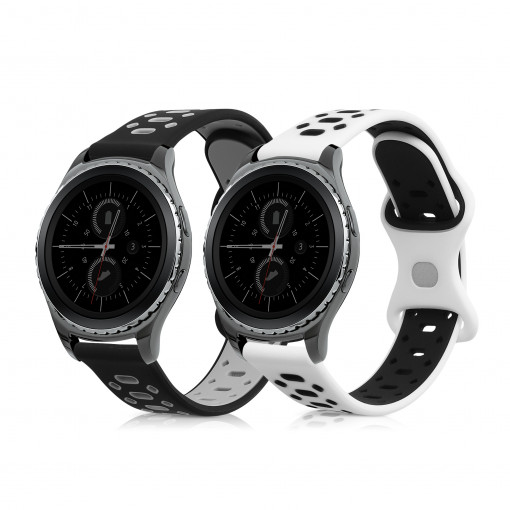 Set 2 curele pentru Samsung Gear Sport/Gear S2 Classic/Active 2, Kwmobile, Multicolor, Silicon, 58987.01