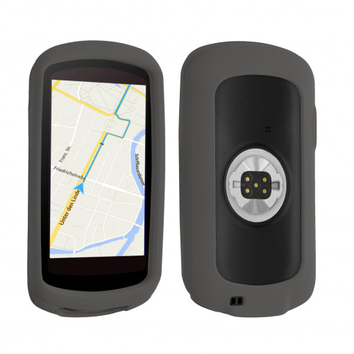Husa GPS Kwmobile pentru Garmin Edge 1040/Edge 1040 Solar, Gri, Silicon, 59070.22