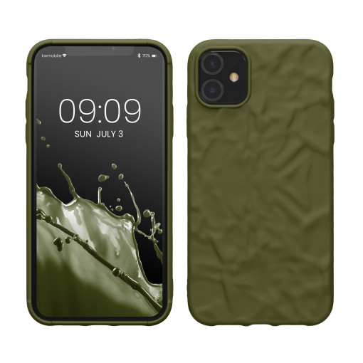 Husa kwmobile pentru Apple iPhone 11, Silicon, Verde, 59838.80