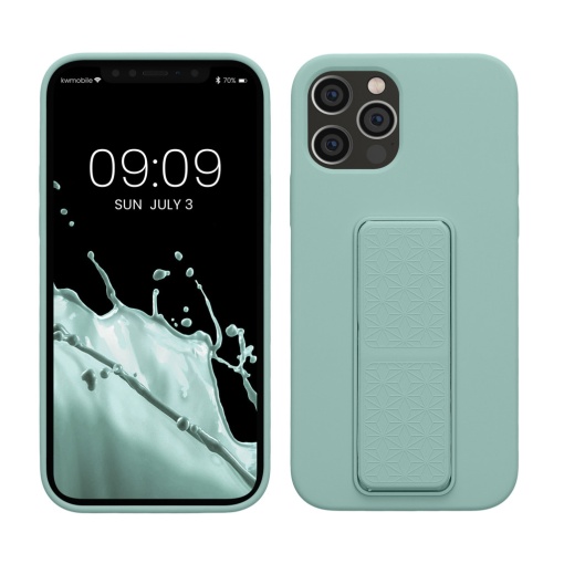Husa Kwmobile pentru Apple iPhone 12/iPhone 12 Pro, Verde deschis, Silicon, 58283.71