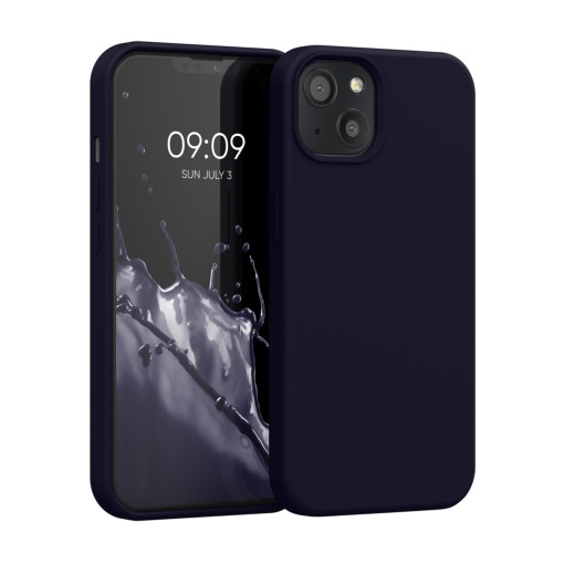 Husa Kwmobile pentru Apple iPhone 13, Albastru inchis, Silicon, KWM000013OV100C