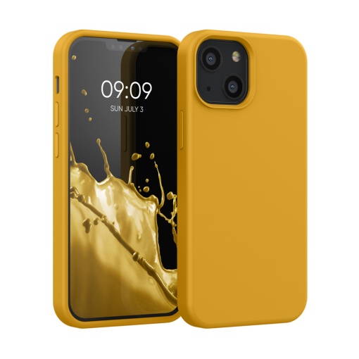 Husa Kwmobile pentru Apple iPhone 13 Mini, Galben, Silicon, KWM000013OU059C
