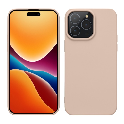 Husa Kwmobile pentru Apple iPhone 15 Pro Max, Crem, Silicon, 61960.225