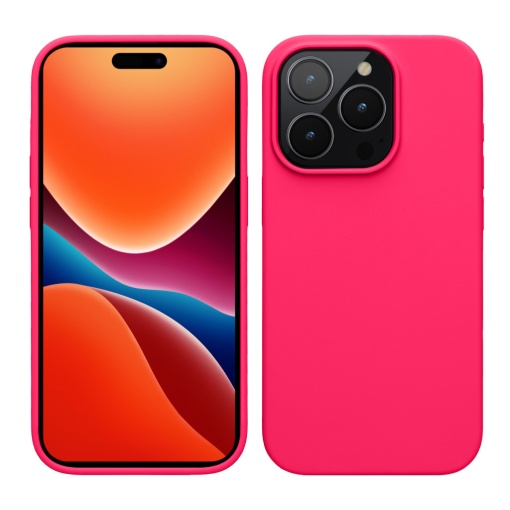 Husa Kwmobile pentru Apple iPhone 15 Pro, Roz, Silicon, 61955.77
