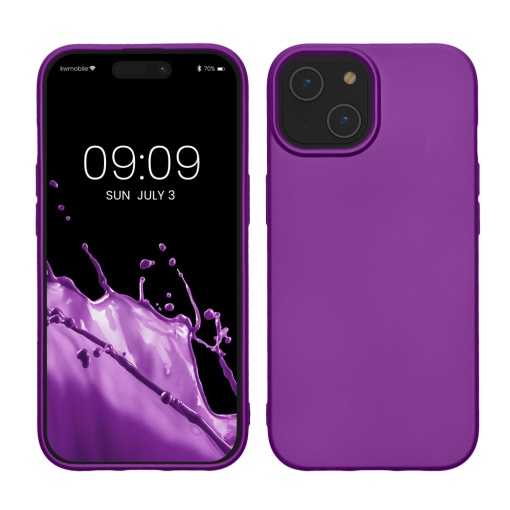 Husa Kwmobile pentru Apple iPhone 15, Violet, Silicon, KWM000022RX004C