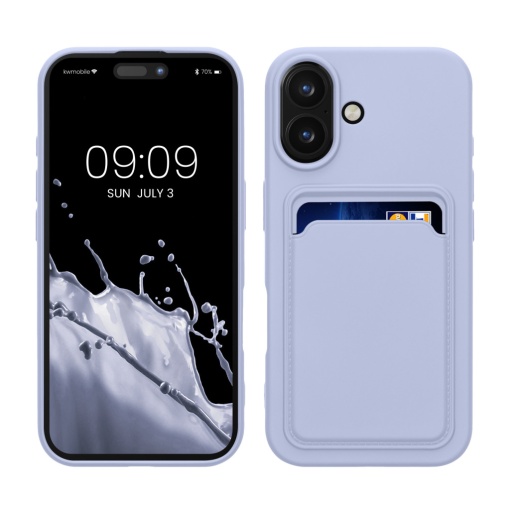 Husa Kwmobile pentru Apple iPhone 16, Albastru, Silicon, KWM000022UF003C