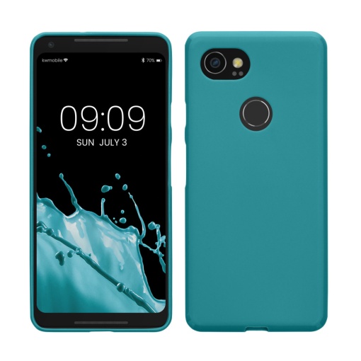 Husa Kwmobile pentru Google Pixel 2 XL, Albastru, Silicon, KWM000008JS003C
