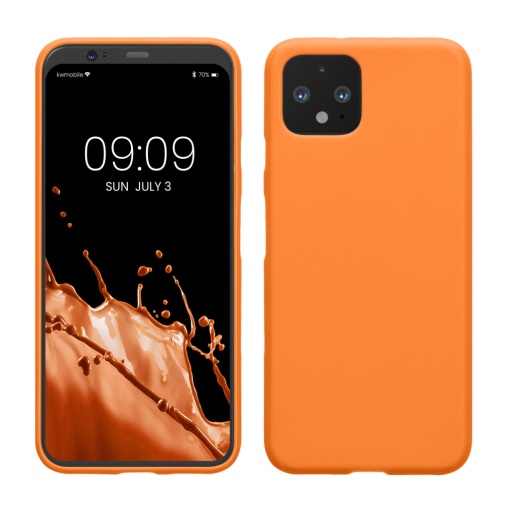 Husa Kwmobile pentru Google Pixel 4, Portocaliu, Silicon, KWM000010ON017C