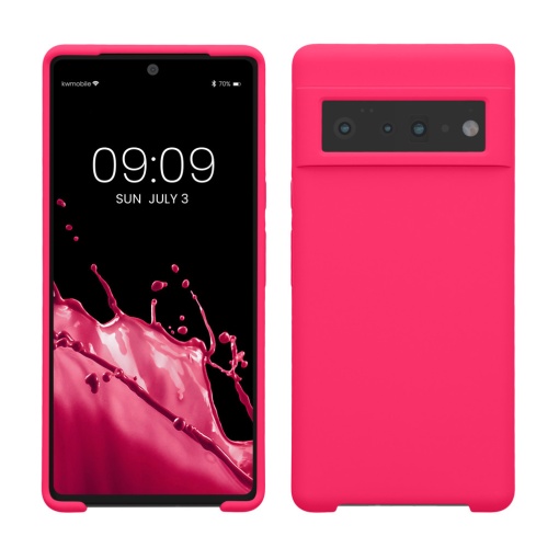 Husa Kwmobile pentru Google Pixel 6 Pro, Roz, Silicon, KWM000013OI050C