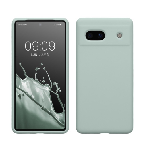 Husa Kwmobile pentru Google Pixel 7a, Verde deschis, Silicon, 61597.2