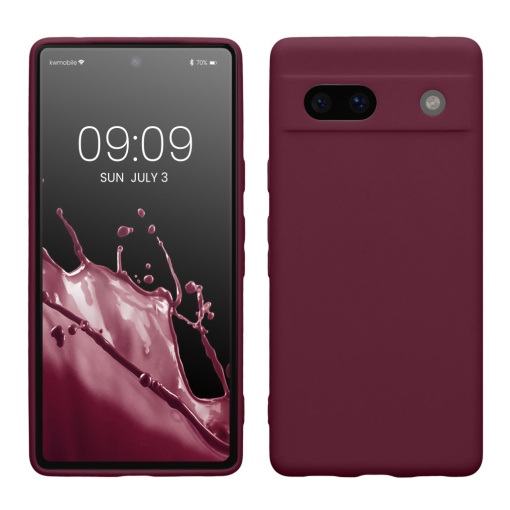 Husa Kwmobile pentru Google Pixel 7a, Visiniu, Silicon, KWM000019YF040C