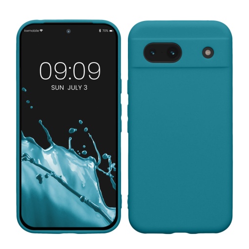 Husa Kwmobile pentru Google Pixel 8a, Albastru, Silicon, KWM000020KU018C