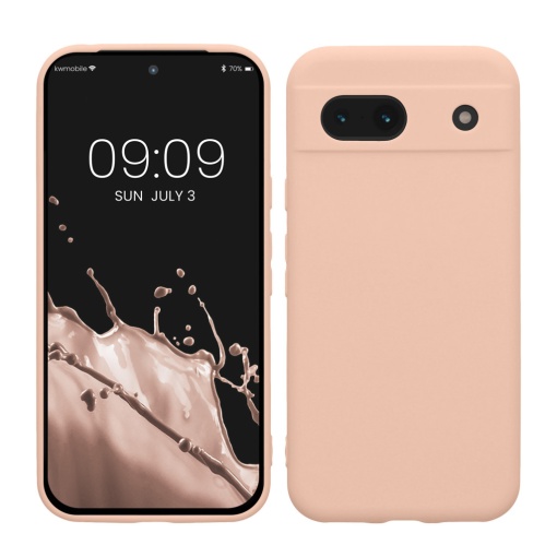 Husa Kwmobile pentru Google Pixel 8a, Crem, Silicon, KWM000020KU020C