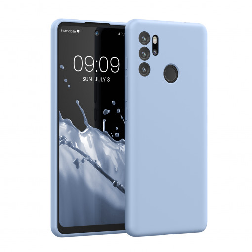 Husa Kwmobile pentru Motorola Moto G60s, Silicon, Albastru, 57702.58