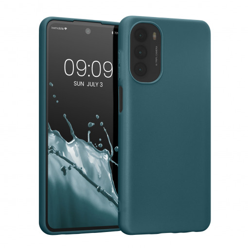 Husa Kwmobile pentru Motorola Moto G62, Silicon, Verde, 59171.78