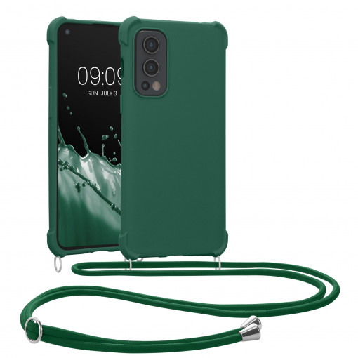 Husa Kwmobile pentru OnePlus Nord 2 5G, Silicon, Verde, 56783.80