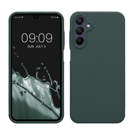 Husa Kwmobile pentru Samsung Galaxy A15 5G, Verde, Silicon, KWM000021MF025C