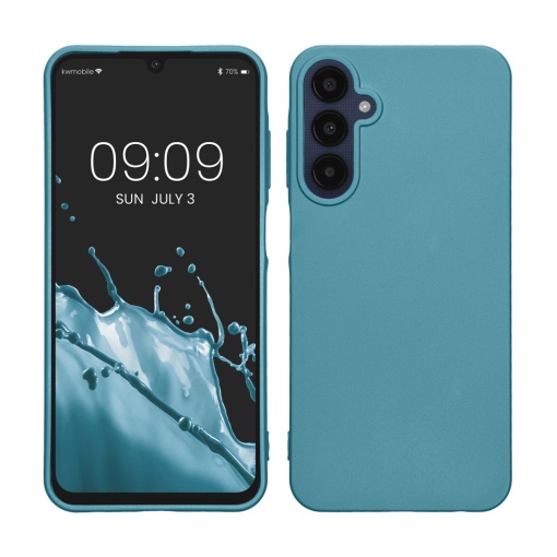 Husa Kwmobile pentru Samsung Galaxy A25, Albastru, Silicon, KWM000021MZ010C