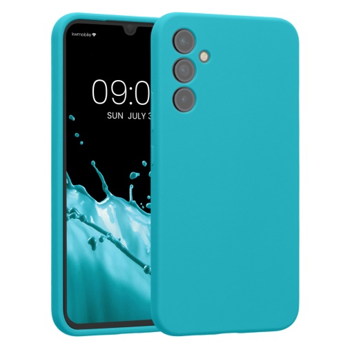 Husa Kwmobile pentru Samsung Galaxy A34 5G, Albastru deschis, Silicon, 60807.205