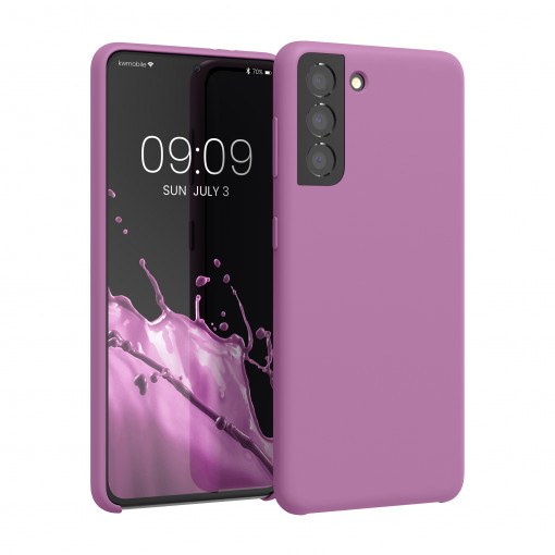 Husa Kwmobile pentru Samsung Galaxy S21, Silicon, Mov, 54056.235