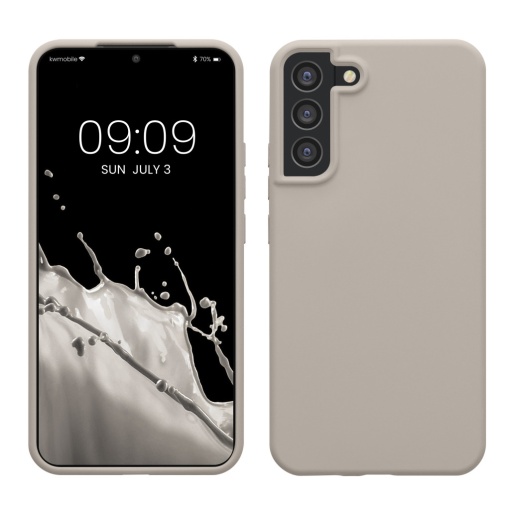 Husa Kwmobile pentru Samsung Galaxy S22 Plus, Gri deschis, Silicon, 56761.96