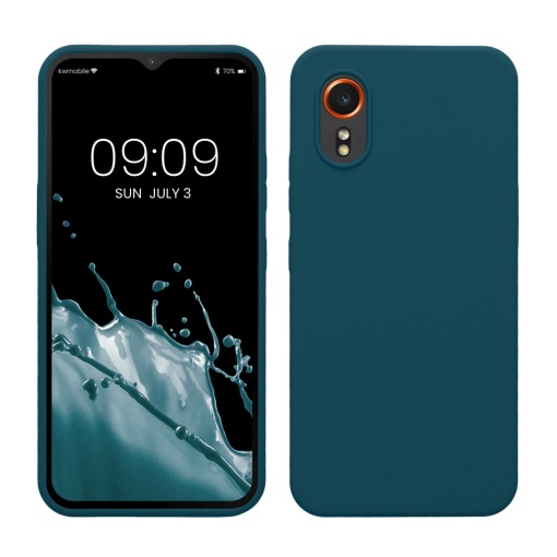 Husa Kwmobile pentru Samsung Galaxy Xcover 7, Albastru, Silicon, KWM000021WB003C