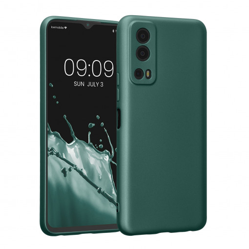 Husa kwmobile pentru Vivo Y72 5G/Y52 5G, Silicon, Verde, 60148.14