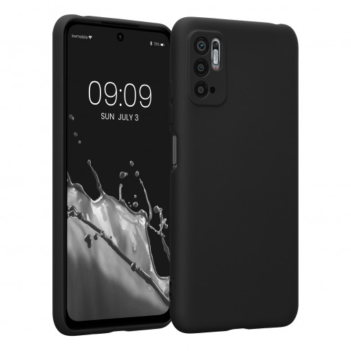 Husa Kwmobile pentru Xiaomi Redmi Note 10 5G, Silicon, Negru, 57816.47