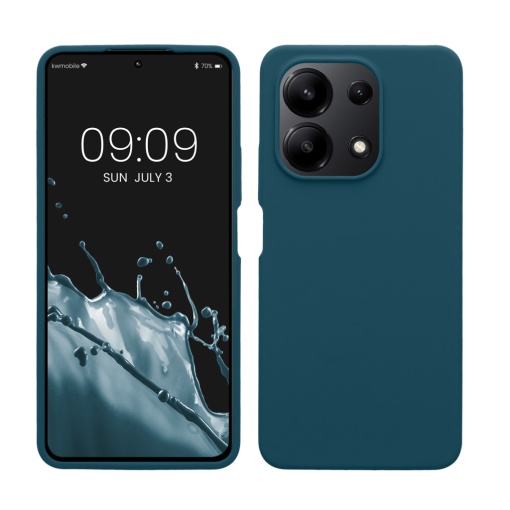Husa Kwmobile pentru Xiaomi Redmi Note 13, Albastru, Silicon, KWM000020LS002C