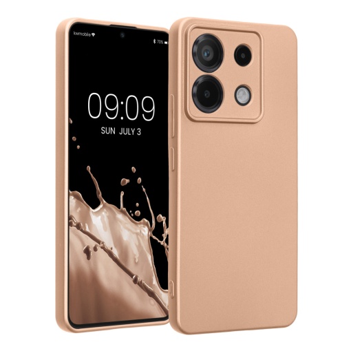 Husa Kwmobile pentru Xiaomi Redmi Note 13 Pro 5G, Auriu, Silicon, KWM000020LE010C