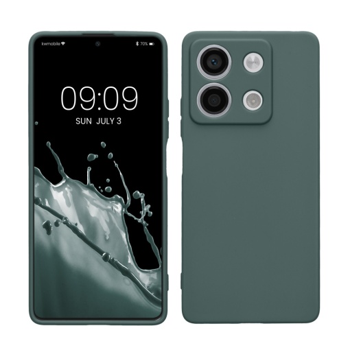 Husa Kwmobile pentru Xiaomi Redmi Note 13, Verde, Silicon, KWM000020LK008C