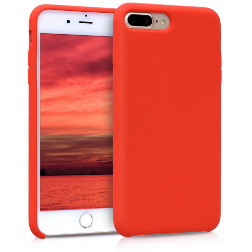 Husa pentru Apple iPhone 8 Plus / iPhone 7 Plus, Silicon, Portocaliu, 40842.69