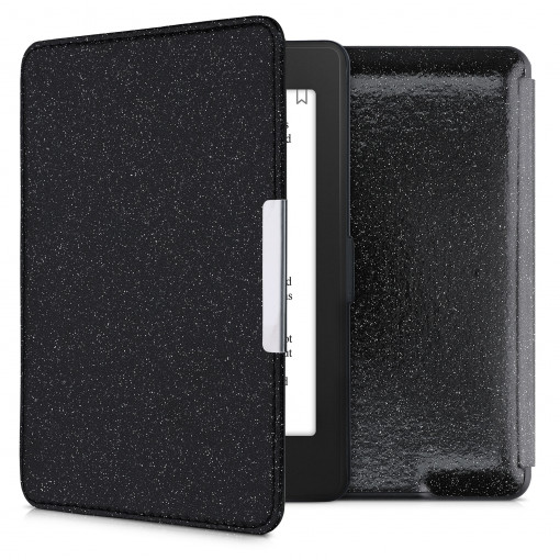 Husa pentru Kindle Paperwhite 7, Piele ecologica, Negru, kwmobile, 45569.39