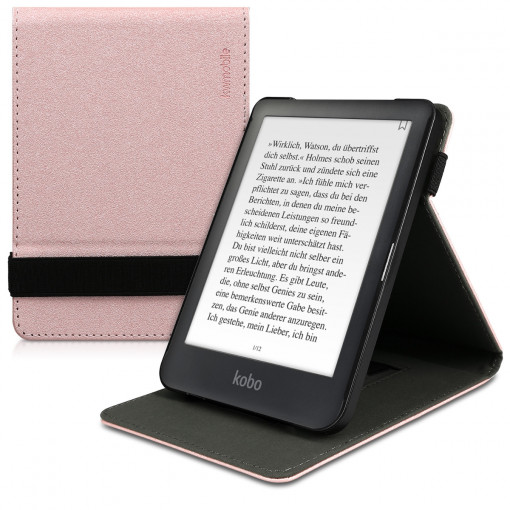 Husa pentru Kobo Clara HD, Piele ecologica, Rose Gold, 46214.81