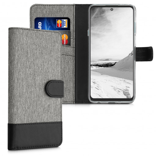 Husa pentru Motorola Edge 20 Lite, Textil, Gri, 56064.22, kwmobile