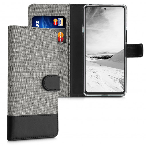 Husa pentru Motorola Edge 20, Textil, Gri, 56054.22, kwmobile