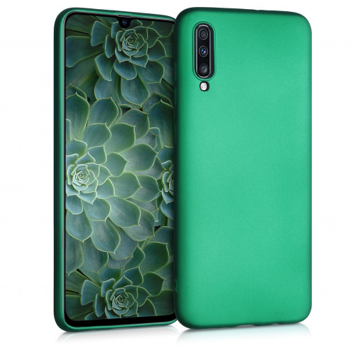 Husa pentru Samsung Galaxy A70, Silicon, Verde, 48430.170
