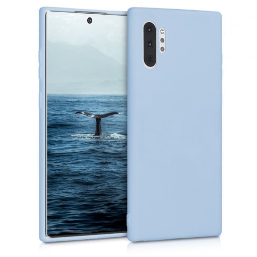 Husa pentru Samsung Galaxy Note 10 Plus, Silicon, Albastru, 49353.58