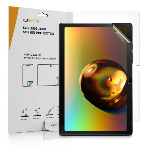 Set 2 Folii de protectie pentru tableta Samsung Galaxy Tab A8 10.5 (2021) , Kwmobile, Transparent, Plastic, 56367.1