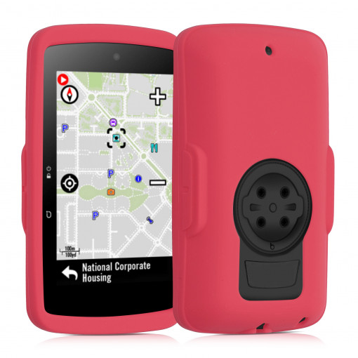 Husa de protectie pentru GPS Bryton Rider S800, Kwmobile, Rosu, Silicon, 59163.09