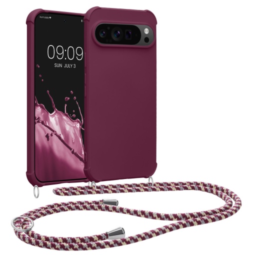 Husa Kwmobile cu jnur pentru Google Pixel 9 Pro XL, Violet, Silicon, KWM000020PZ004C
