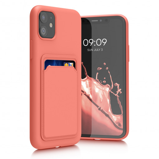 Husa Kwmobile pentru Apple iPhone 11, Silicon, Coral, 55114.76