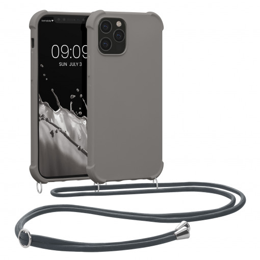 Husa Kwmobile pentru Apple iPhone 12/iPhone 12 Pro, Silicon, Gri, 53840.43