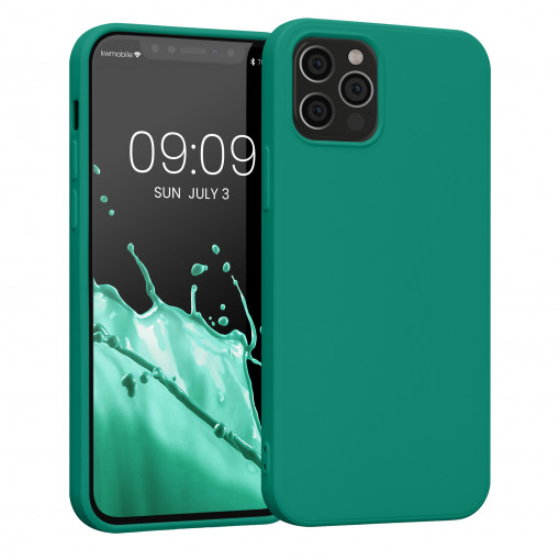 Husa Kwmobile pentru Apple iPhone 12/iPhone 12 Pro, Silicon, Verde, 53844.142