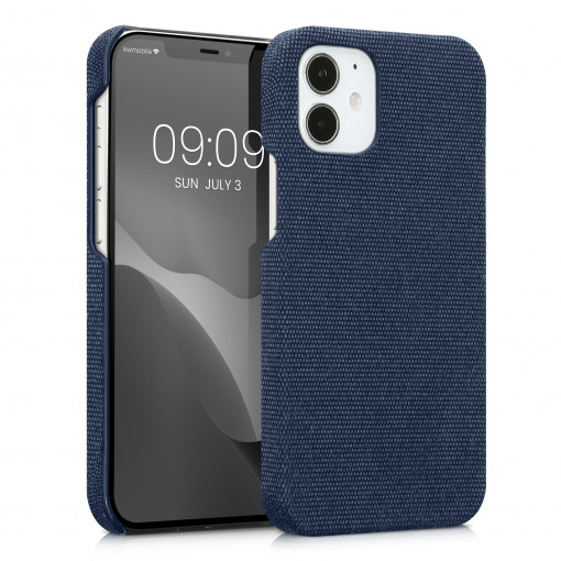 Husa Kwmobile pentru Apple iPhone 12 Mini, Textil, Albastru, 57449.17