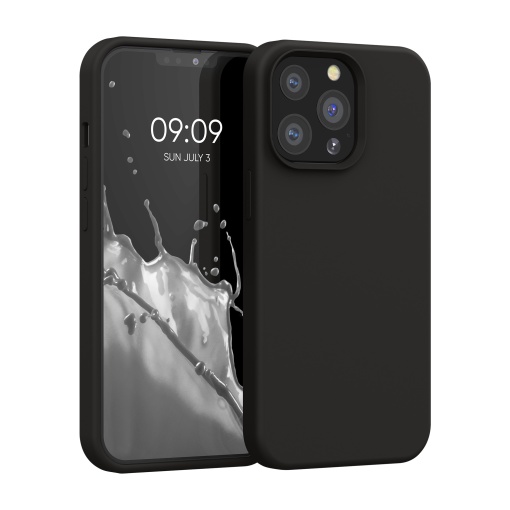 Husa Kwmobile pentru Apple iPhone 13 Pro, Negru, Silicon, KWM000013OX049C
